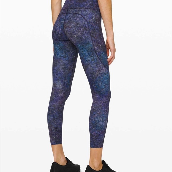 Lululemon Pants - Lululemon Fast and Free Tight 11 25" *Nulux Polar Lights Blue Multi